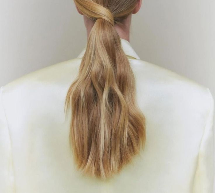 A classic low ponytail