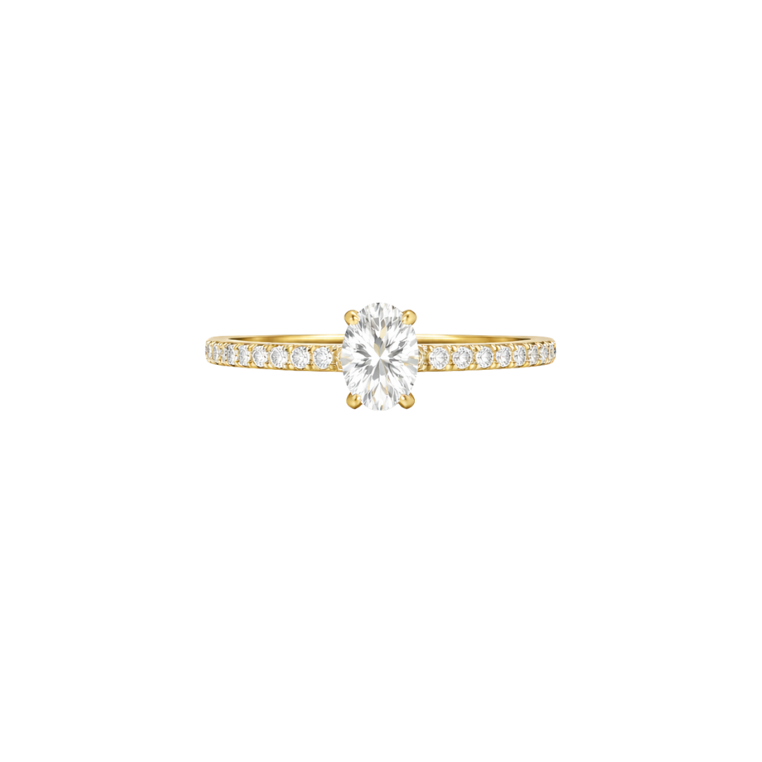 ANILLO OVAL MOISSANITA