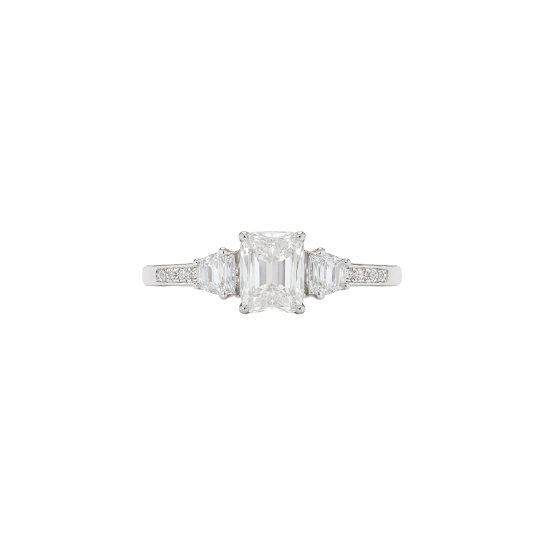 ANILLO TRE DIPINTI MOISSANITA