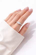 ANILLO TRE DIPINTI MOISSANITA