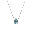 CADENA AGUAMARINA OVAL