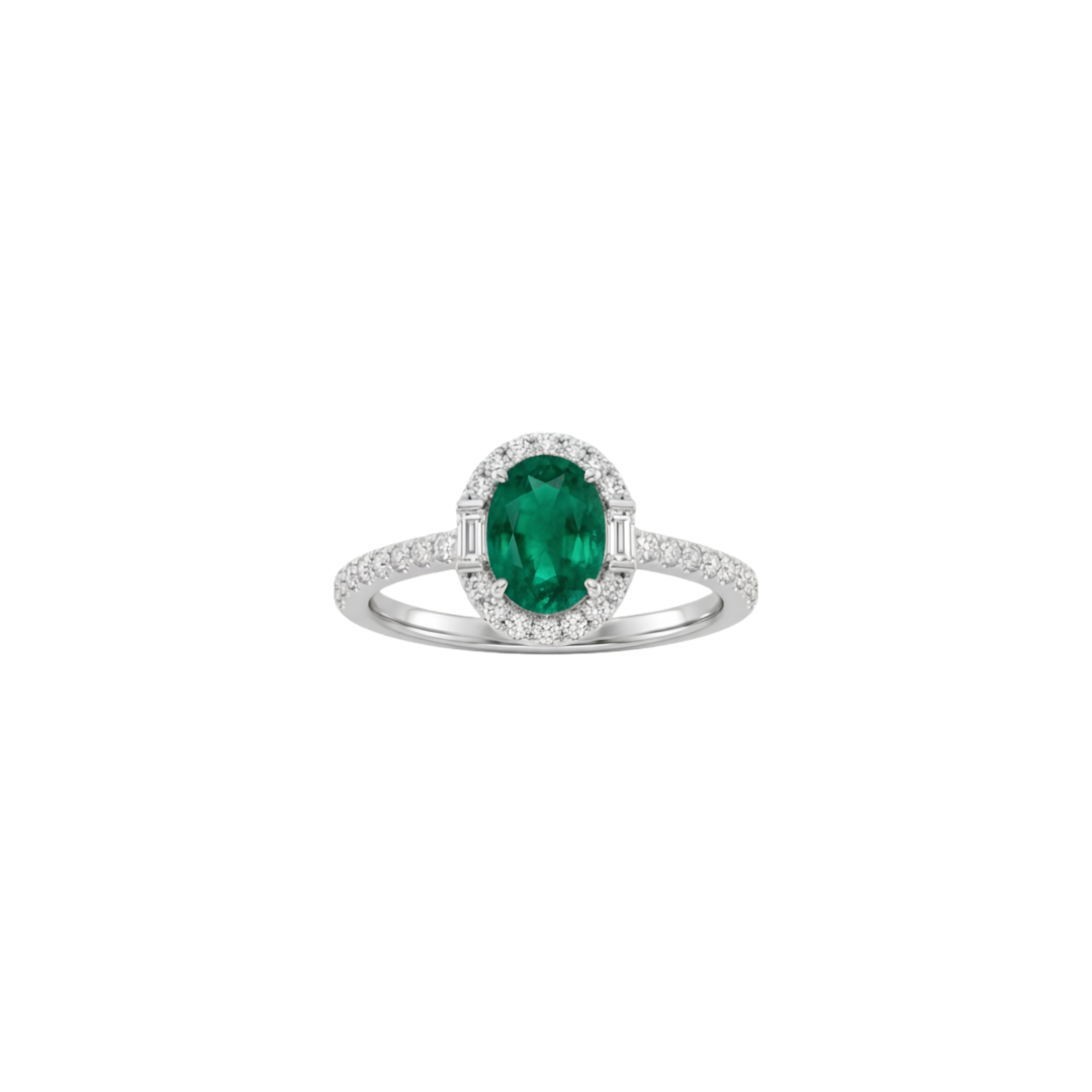 ANILLO OVAL EMERALD
